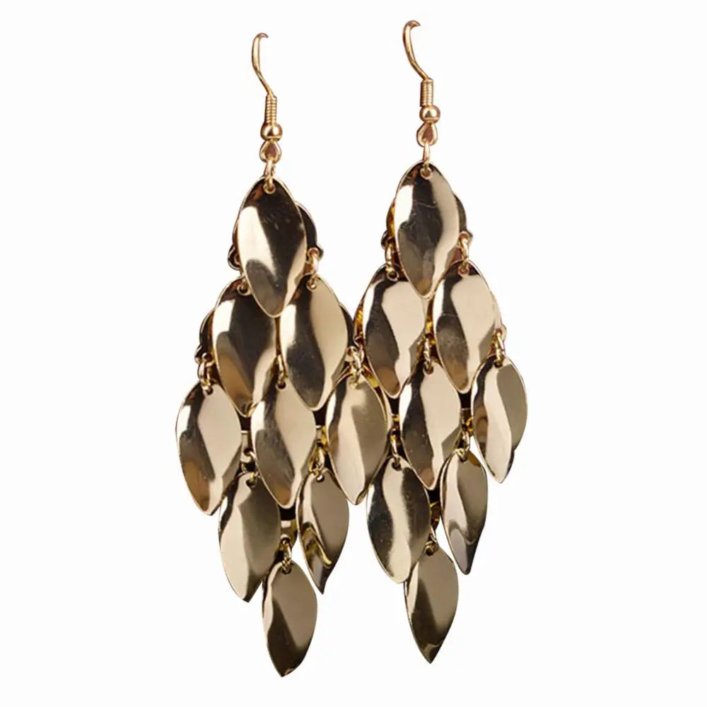 Fashion Drop Earrings for Women Waterdrop Disks Charms Long Dangle Eardrop Earrings Jewelry Gift women's earrings