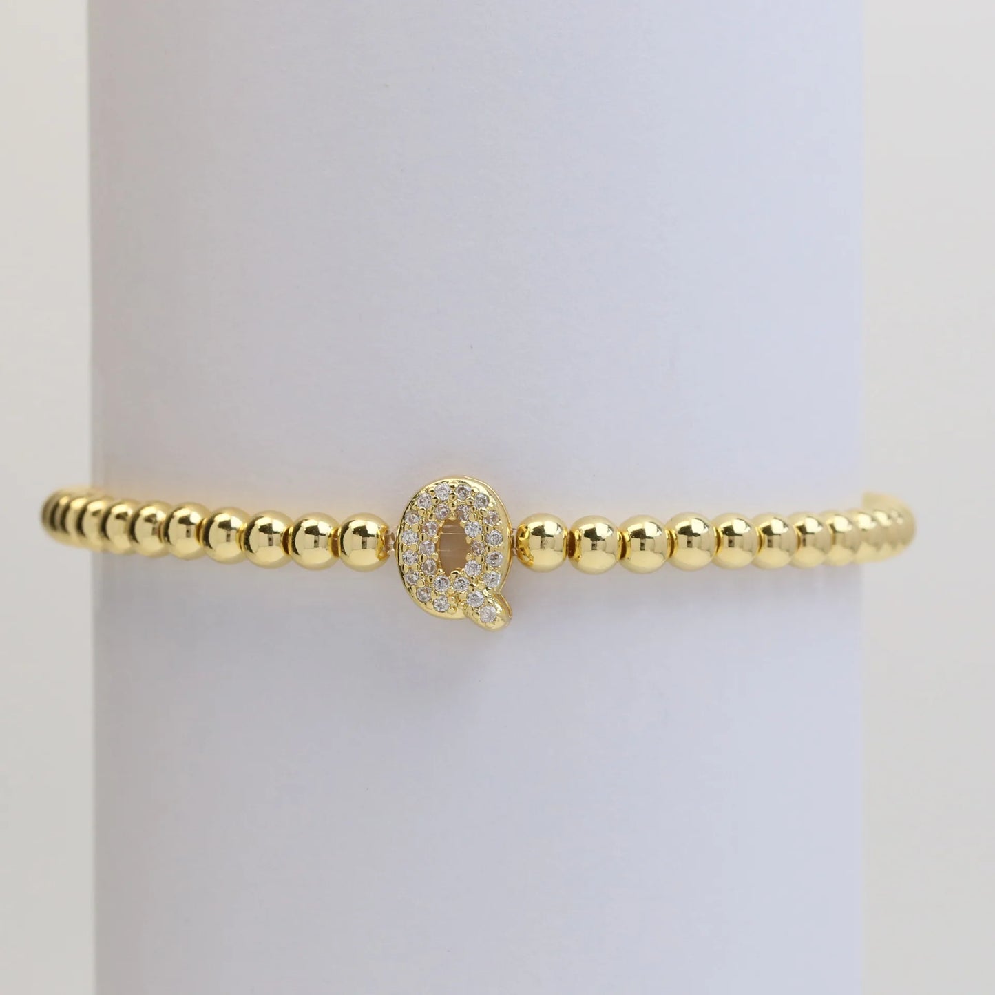 Classic Fashion Zircon Letter Charm Women Bracelet Luxury A-Z Initials Adjustable Chain Bracelet For Women Jewelry Gift