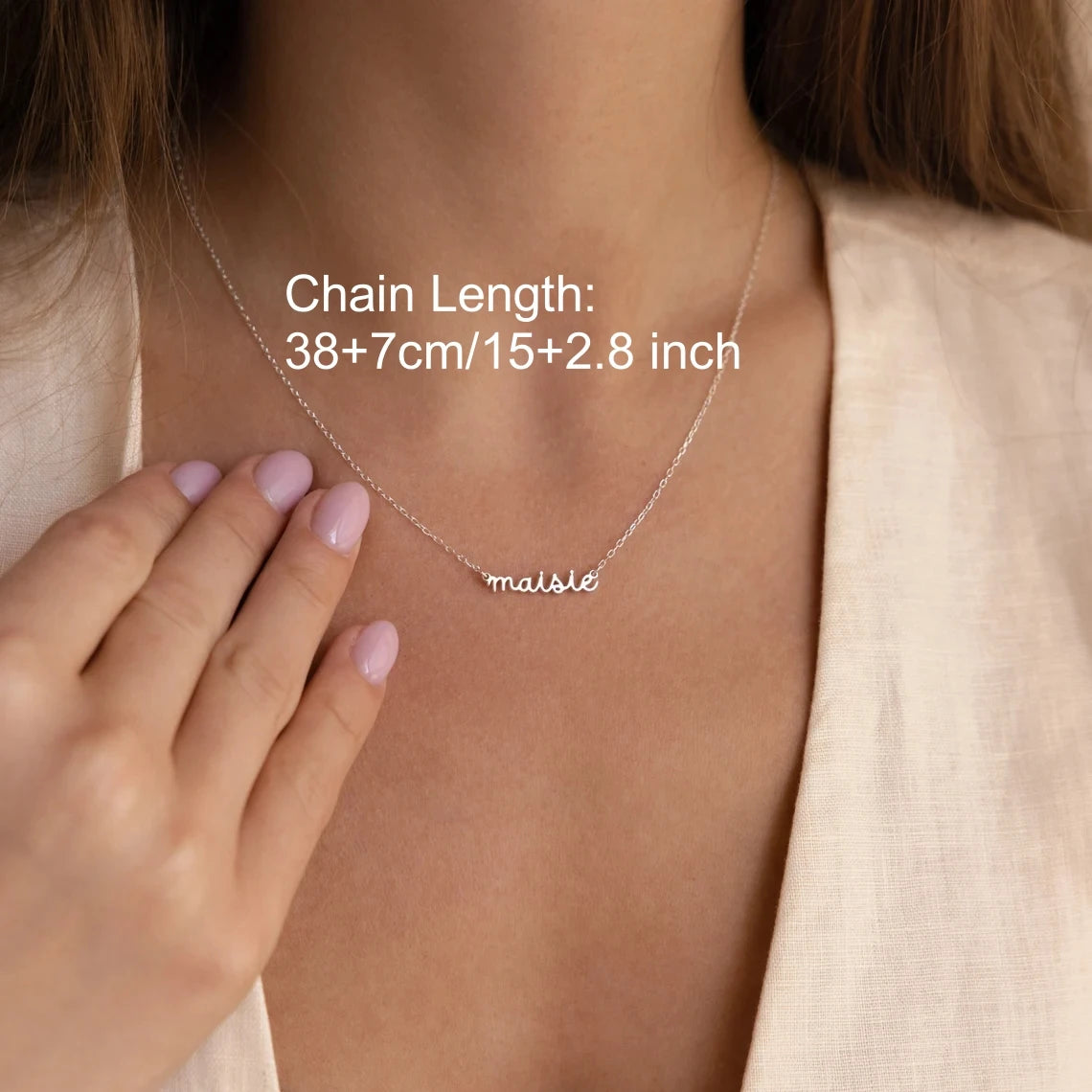 Custom Simple Name Necklace Women Girl Minimalist Jewelry Stainless Steel Personalized Gold Color Name Necklace Gifts For Her