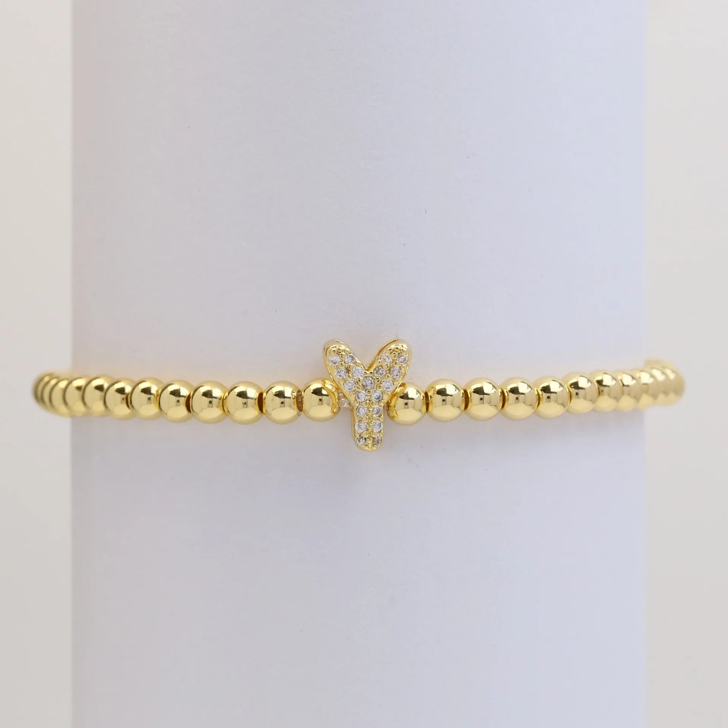 Classic Fashion Zircon Letter Charm Women Bracelet Luxury A-Z Initials Adjustable Chain Bracelet For Women Jewelry Gift