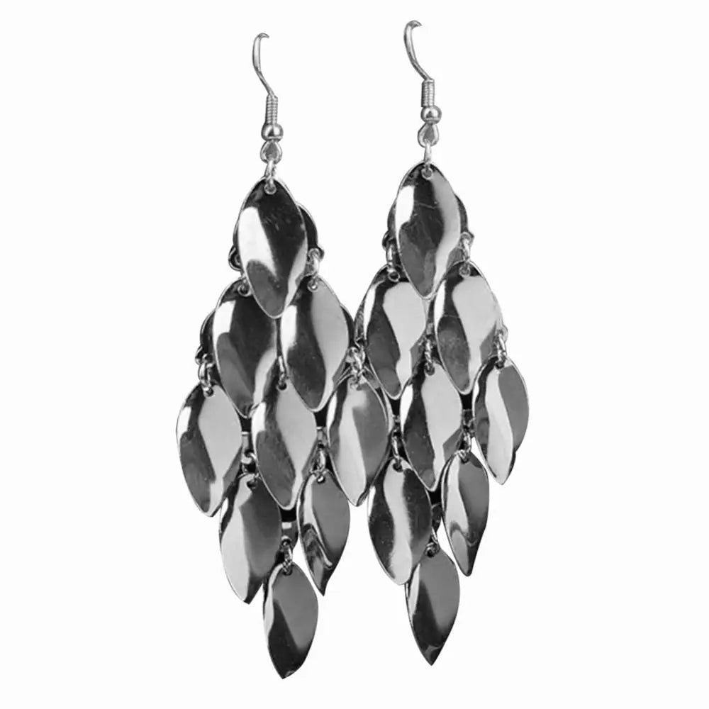 Fashion Drop Earrings for Women Waterdrop Disks Charms Long Dangle Eardrop Earrings Jewelry Gift women's earrings