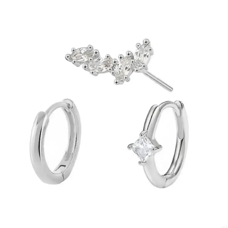 Studs Hoop Earrings Zirconia Piercings Earrings Fashion Jewelry for Women Girls