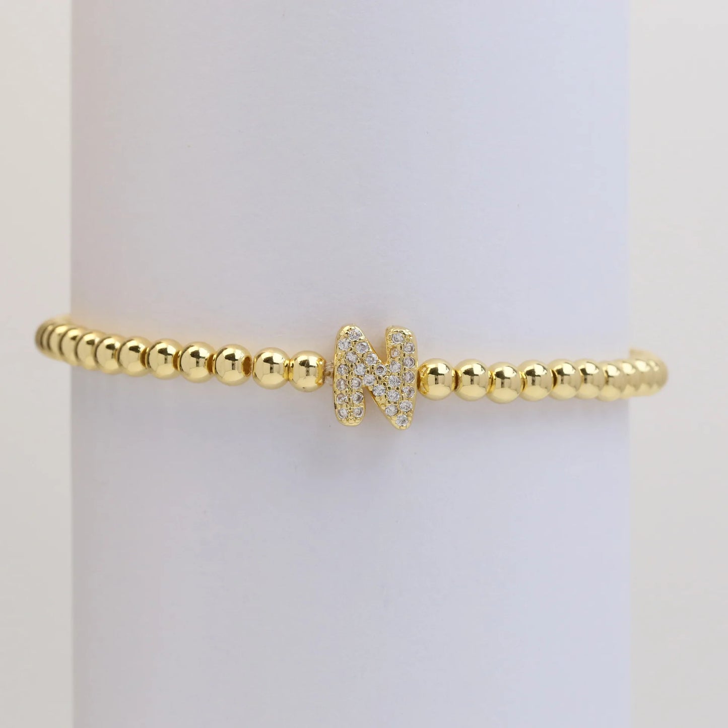 Classic Fashion Zircon Letter Charm Women Bracelet Luxury A-Z Initials Adjustable Chain Bracelet For Women Jewelry Gift