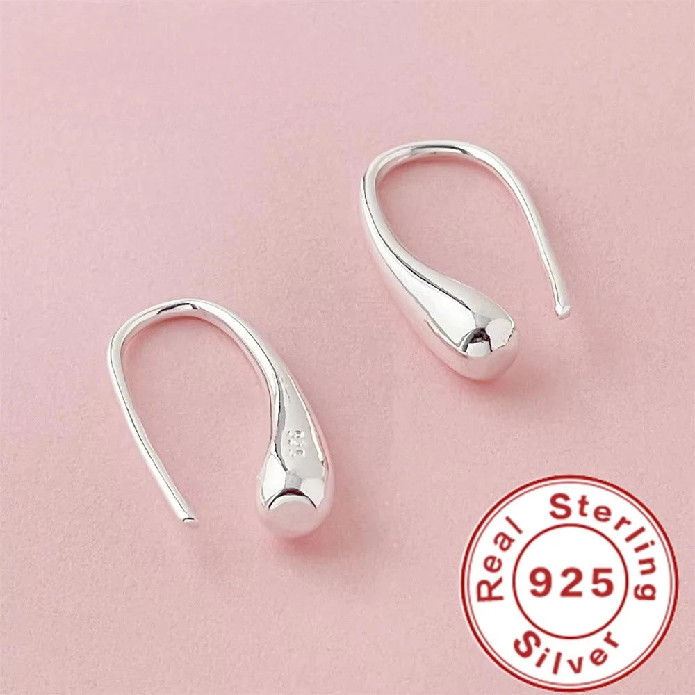 Original 925 Sterling Silver Teardrop Earrings Fashionable and High Quality Women's Wedding Exquisite Jewelry Accessories Party