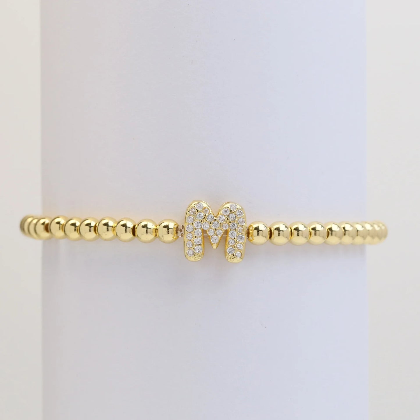 Classic Fashion Zircon Letter Charm Women Bracelet Luxury A-Z Initials Adjustable Chain Bracelet For Women Jewelry Gift