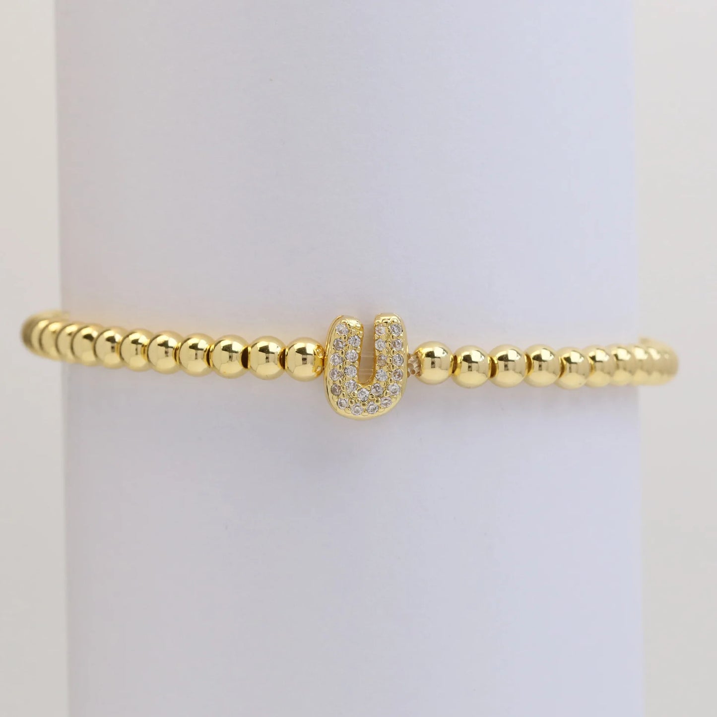 Classic Fashion Zircon Letter Charm Women Bracelet Luxury A-Z Initials Adjustable Chain Bracelet For Women Jewelry Gift