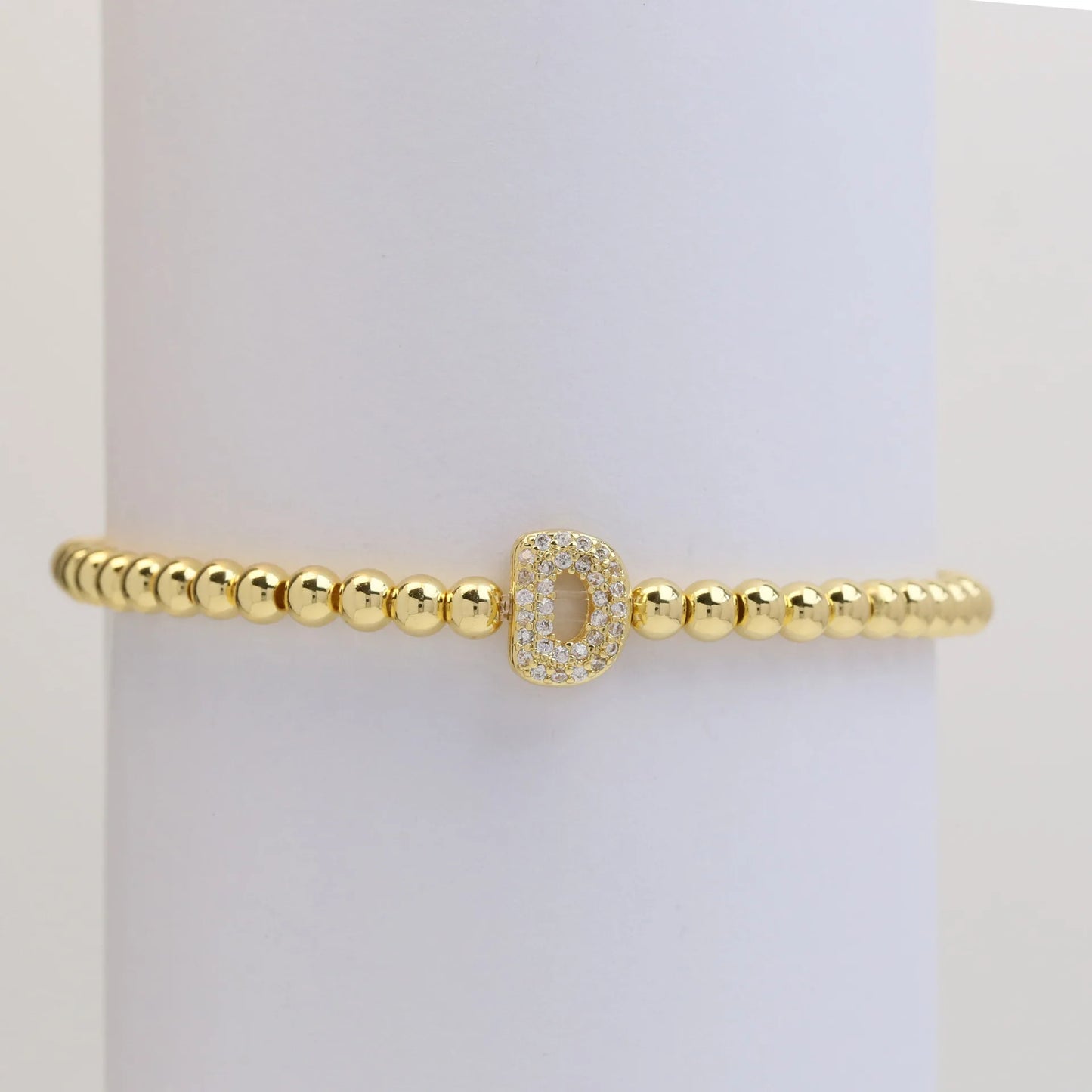 Classic Fashion Zircon Letter Charm Women Bracelet Luxury A-Z Initials Adjustable Chain Bracelet For Women Jewelry Gift