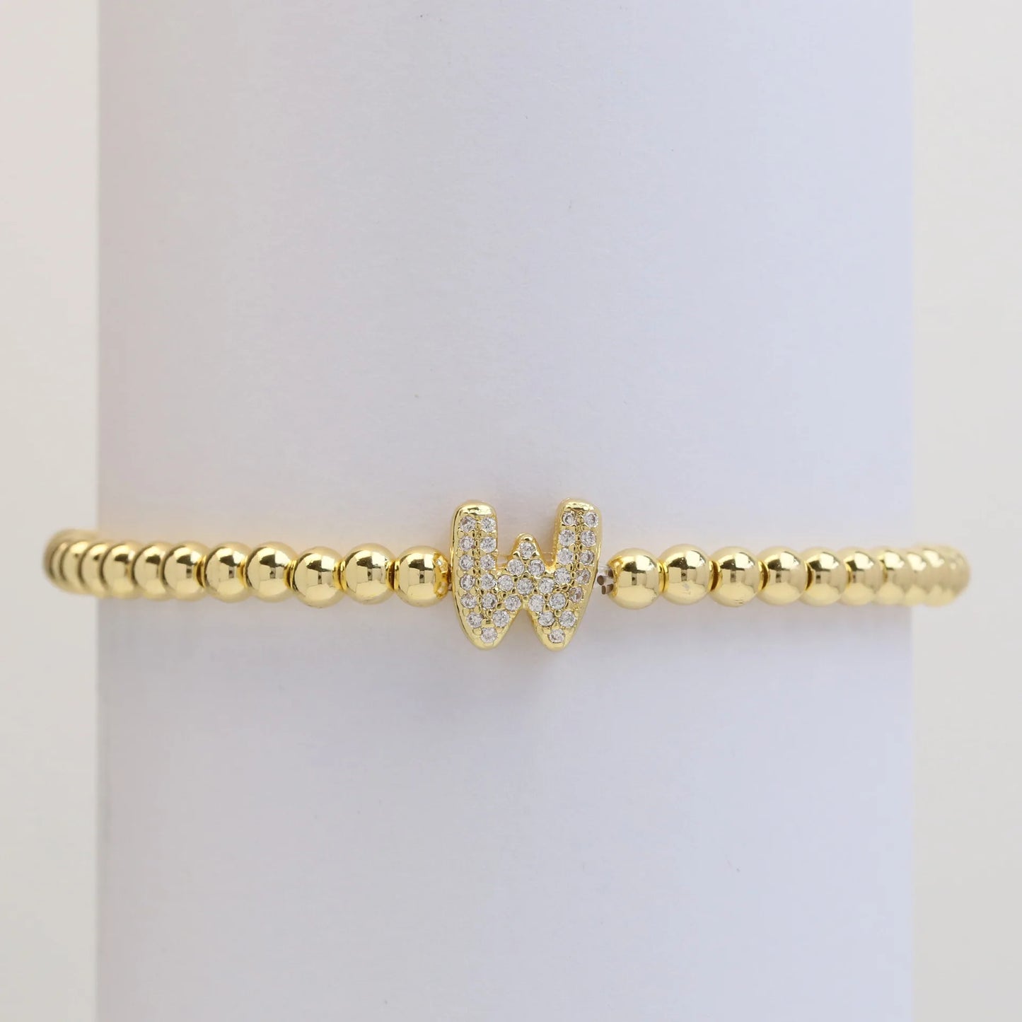 Classic Fashion Zircon Letter Charm Women Bracelet Luxury A-Z Initials Adjustable Chain Bracelet For Women Jewelry Gift