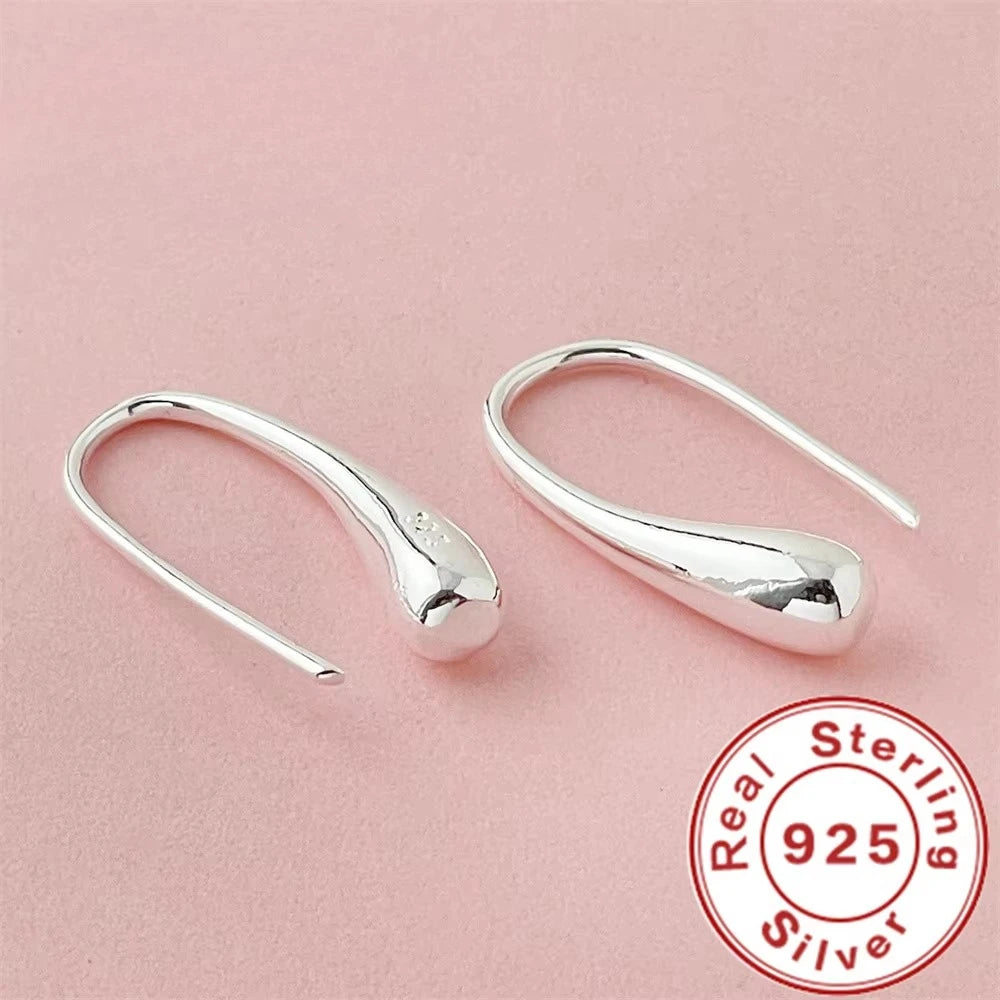 Original 925 Sterling Silver Teardrop Earrings Fashionable and High Quality Women's Wedding Exquisite Jewelry Accessories Party