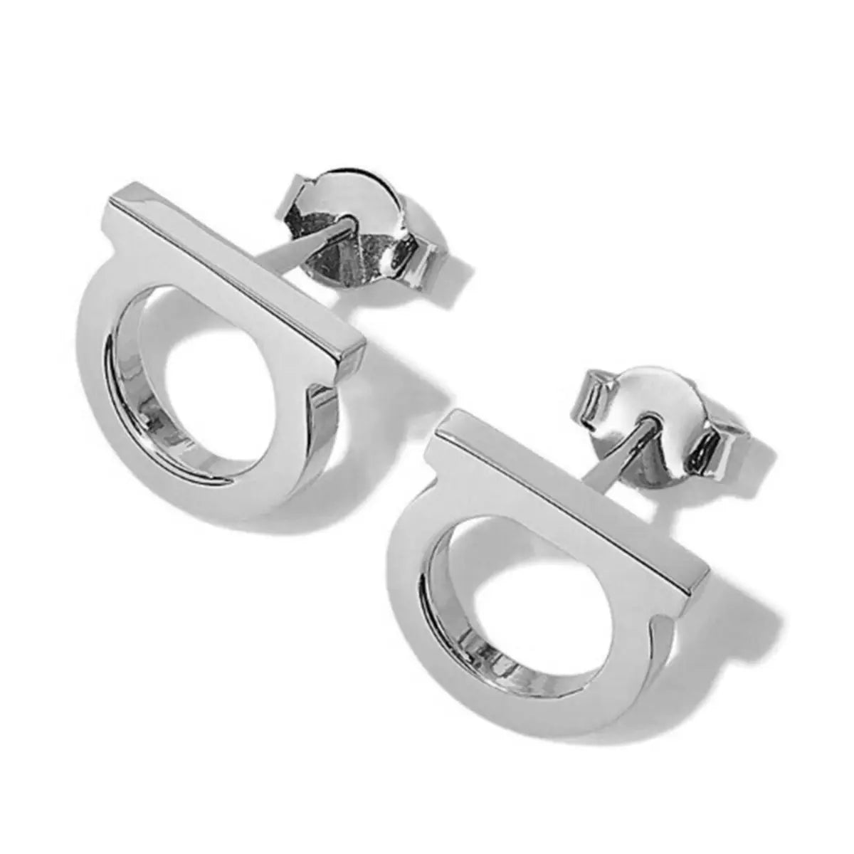 Stud  Earrings Light Luxury Fashion High-end Stainless Steel Women's Jewelry Letter D Earrings For Women