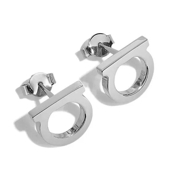 Stud  Earrings Light Luxury Fashion High-end Stainless Steel Women's Jewelry Letter D Earrings For Women